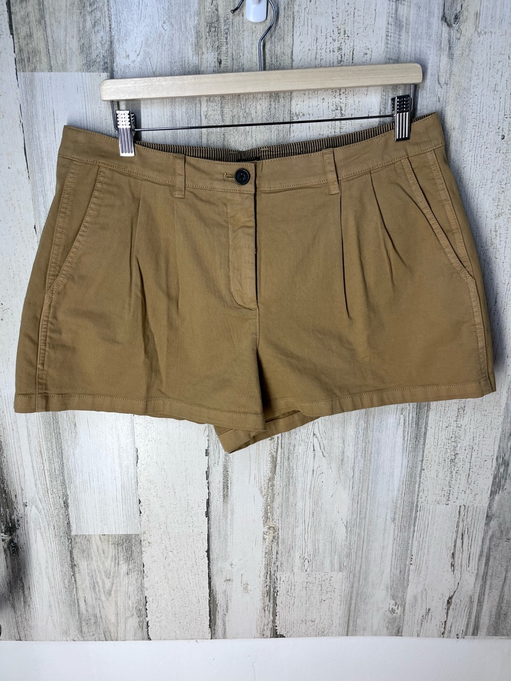 J. Crew Tan High-Rise Tailored Shorts 12 - Picture 3 of 11